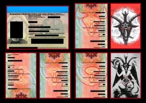 BRD- Personalausweis mit Baphomet-Satan Symbolik